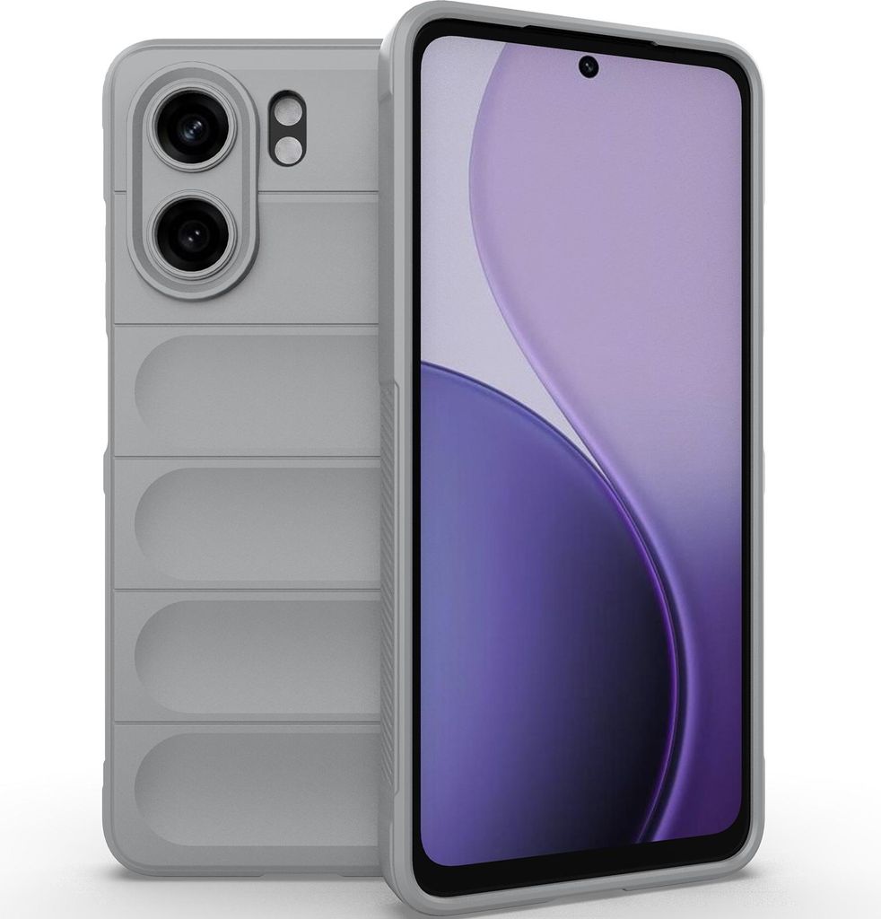 Handyhülle für Oppo A5x 5G/4G Weich TPU Silikon Stossfest Anti-rutsch Hülle Grau
