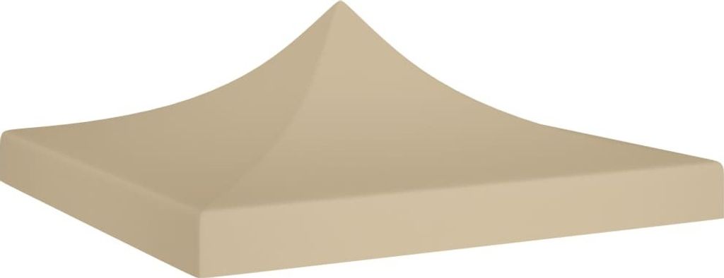 Partyzelt-Dach 3x3 m Beige 270 g/m²