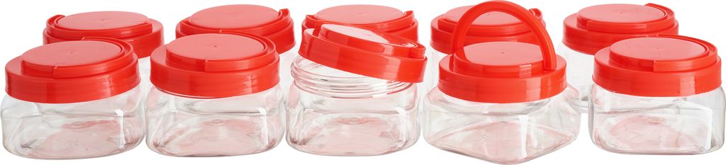 VBS XXL Kunststoffboxen mit Schraubdeckel, 150 ml, 10 Stück