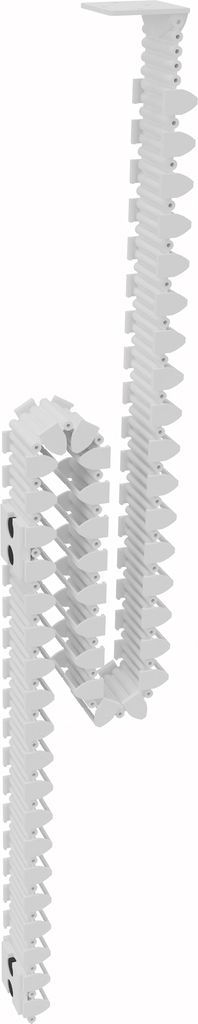 Kabelkette rechteckig Magnet Quadratrohr unter Tischplatte ws