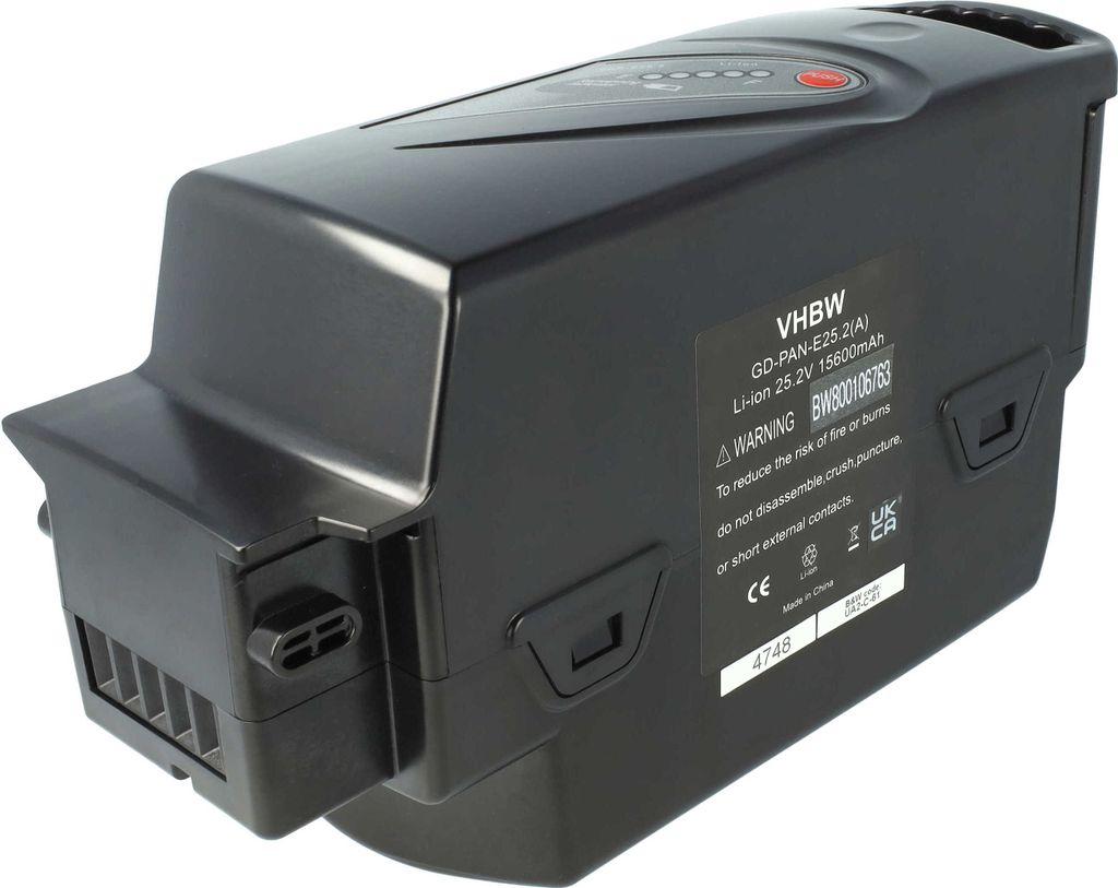 vhbw Akku kompatibel mit Panasonic Flyer L14 HS, L6, L8 HS, L8, L4, L2, L5, L9, R Street, R Tour, R Urban E-Bike (15,6 Ah, 26 V, Li-Ion) - Schwarz