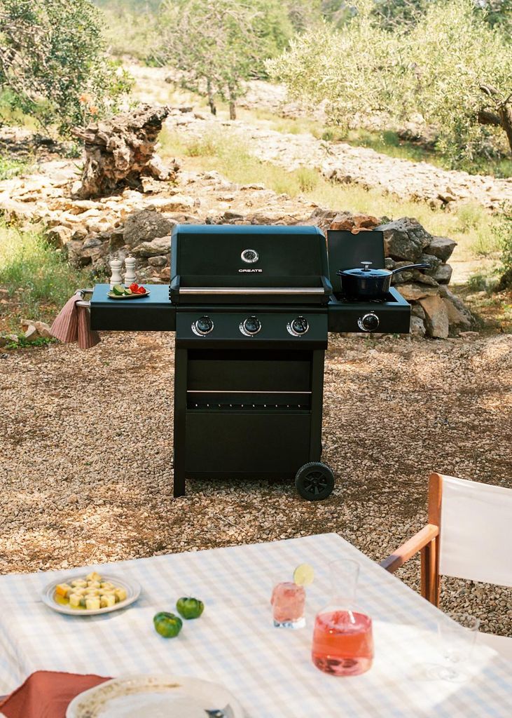 BBQ GAS BURNER PRO - Gasgrill mit Seitenbrenner und Klapptisch