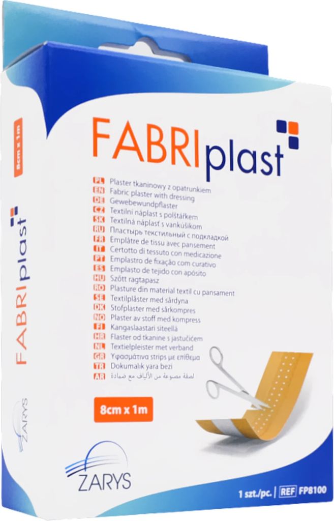 Gewebepflaster mit Verband 8cm x 1m FABRIplast