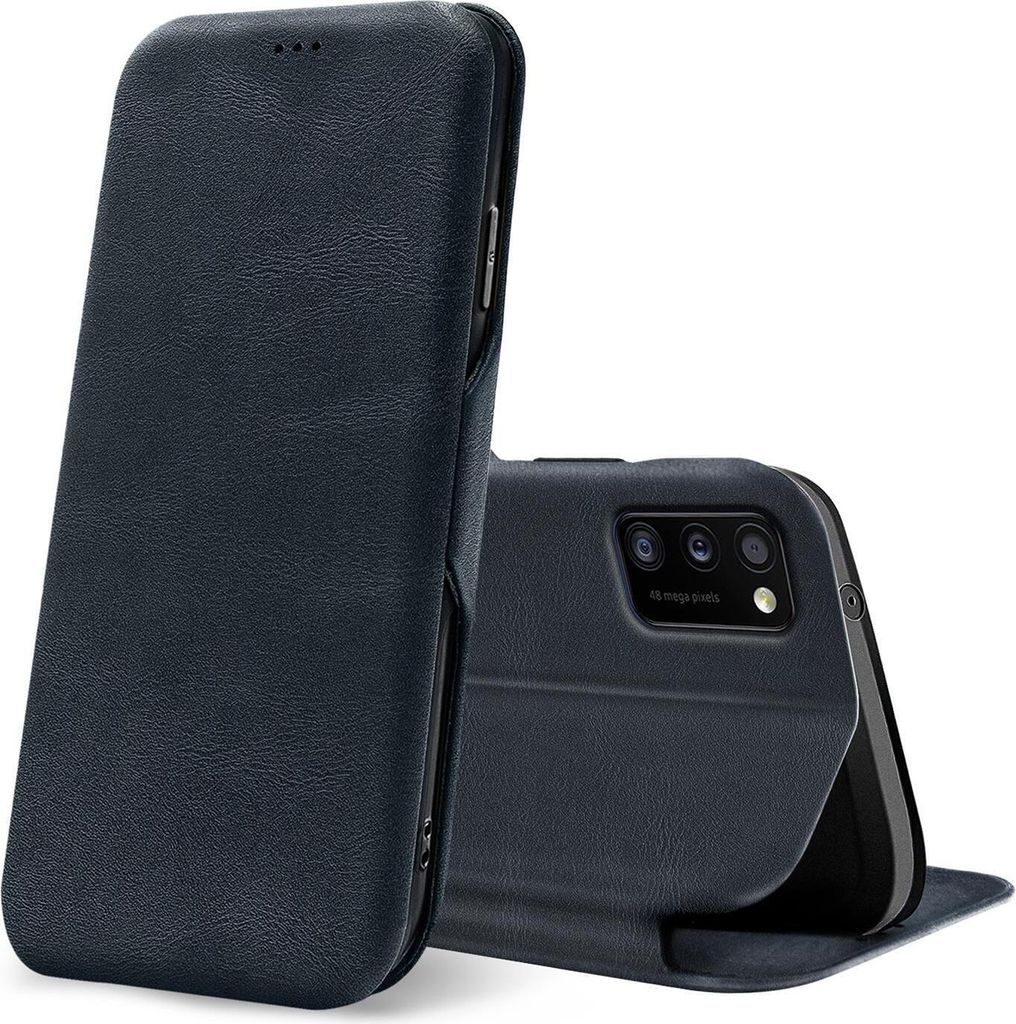 Conie Retro Klapp Tasche für Samsung Galaxy A03s Kartenfach Hülle Rundumschutz in Blau