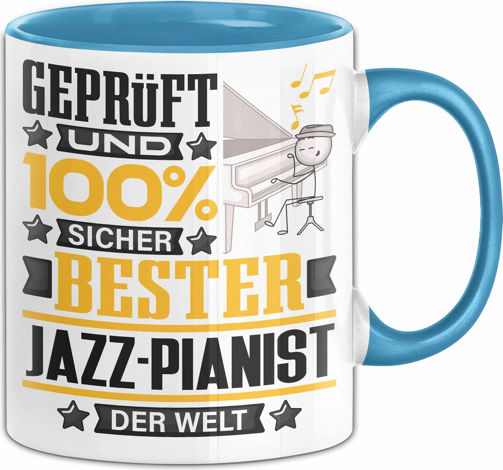 Jazz-Pianist Geschenk Lustiger Spruch für Jazz-Pianist Geschenkidee Bester Jazz-Pianist Der Welt (Blau)