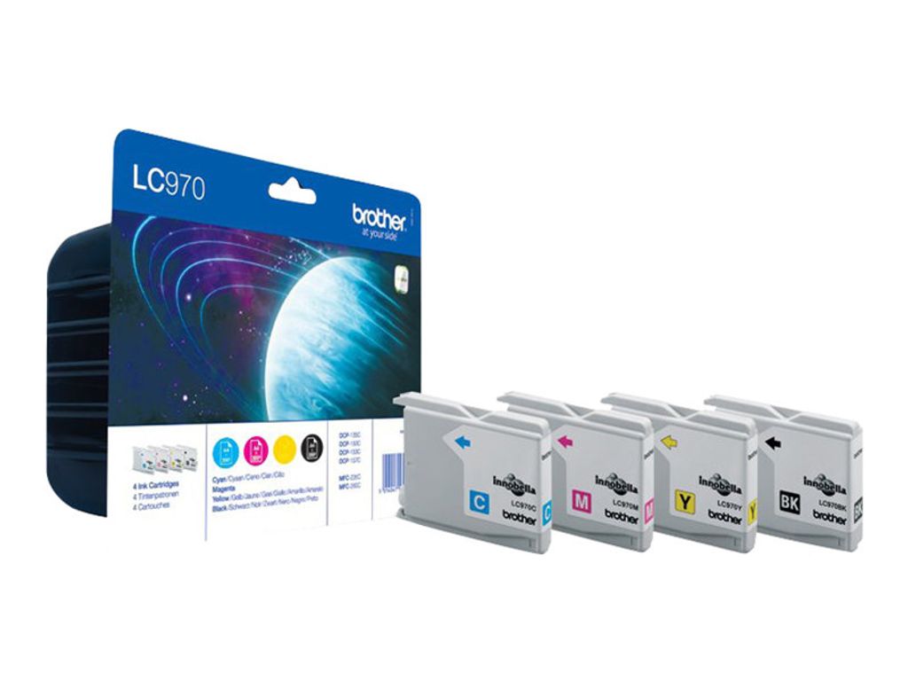 Brother LC970 Value Pack - 4er-Pack - Schwarz, Gelb, Cyan, Produktbild 