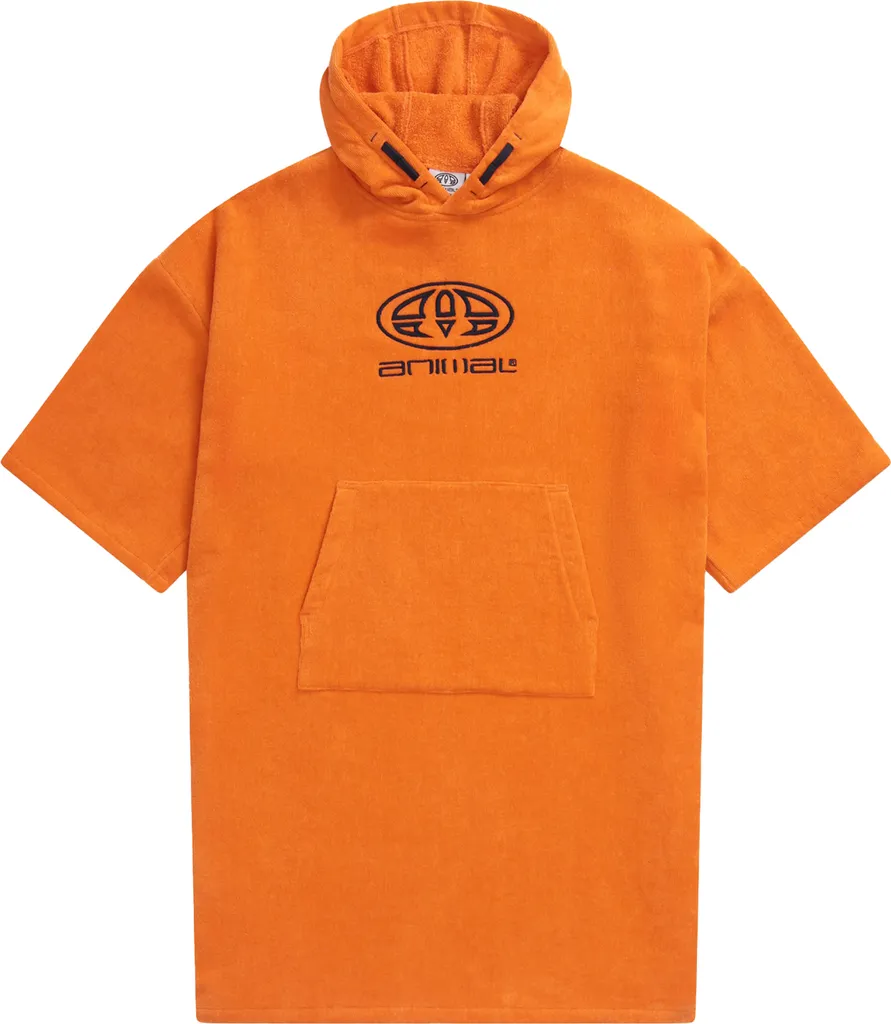 Animal Gill Poncho MW2715 en coton bio pour enfants Orange (S-M)
