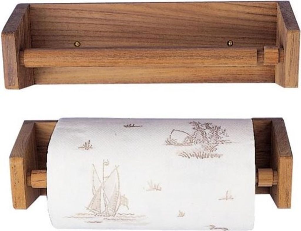 Teakholz-Küchenrollenhalter 310x97x90 mm , 1 Stück