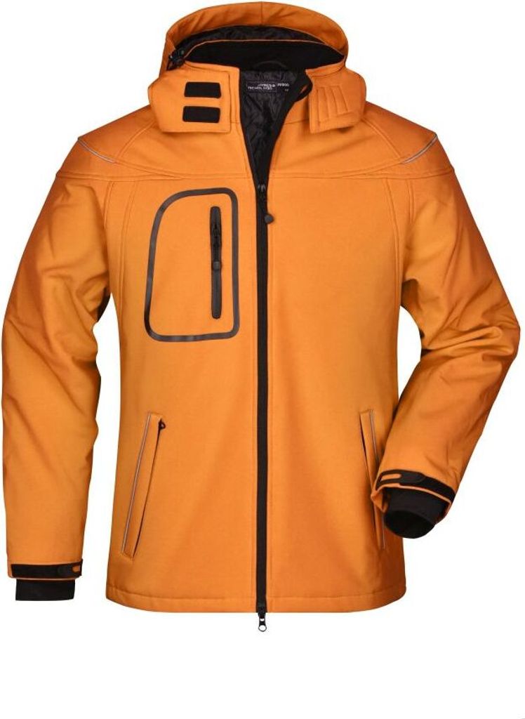 Modische Winter Softshelljacke orange, Gr. M