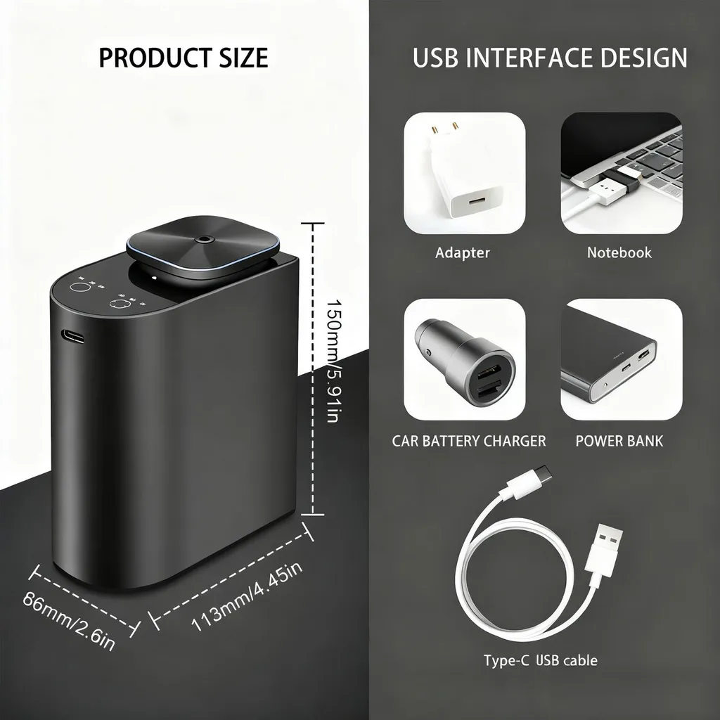 Diffuseur huiles essentielles sans eau 4000mAh 120ml pour 1000m2