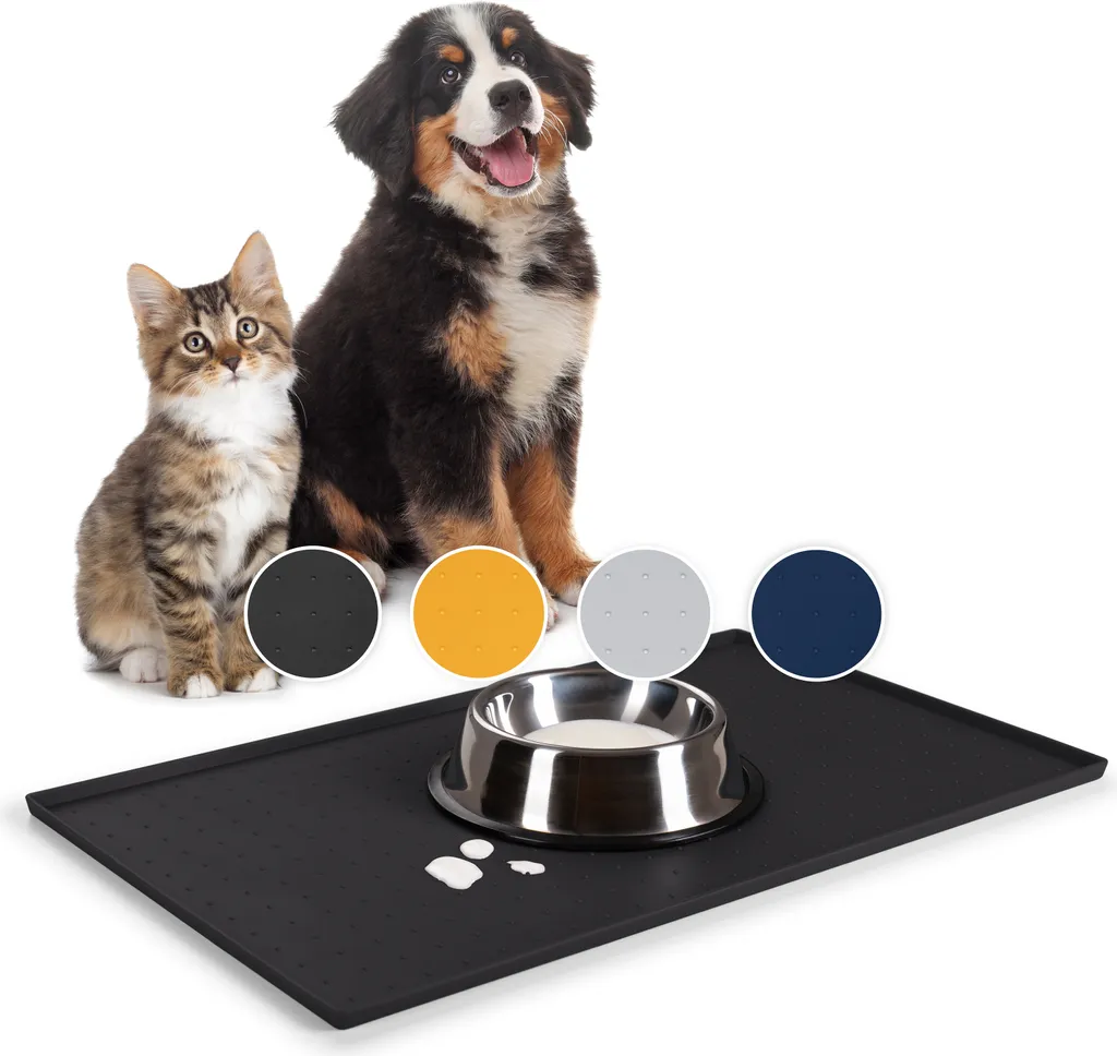 Tappetino Antiscivolo Everanimals 60x40cm - Silicone High-Grade Nero