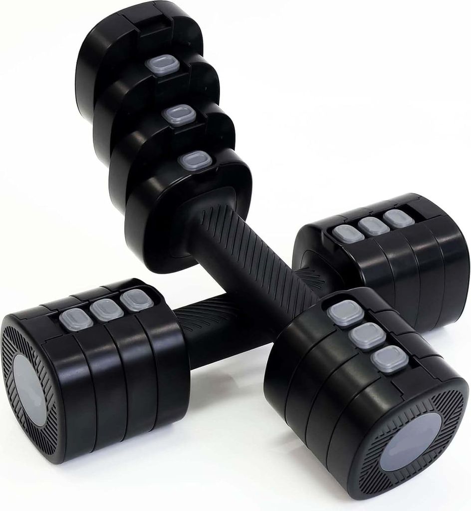 Verstellbare Kurzhanteln Set, 2er Set Gewichte von 1 bis 2,5 kg, Dumbbell 4 in Fitnessgeräte, Fitnessstudio, Zuhause und Training