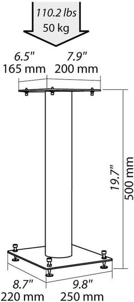 Norstone STYLUM 1 SPEAK STAND/PAIR/BLACK SATIN Zdjęcie produktu 2
