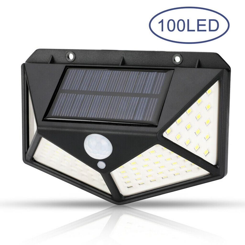 10X 100 LED Solarleuchte Gartenlampe Wandleuchte mit Bewegungsmelder Außen Lampe 