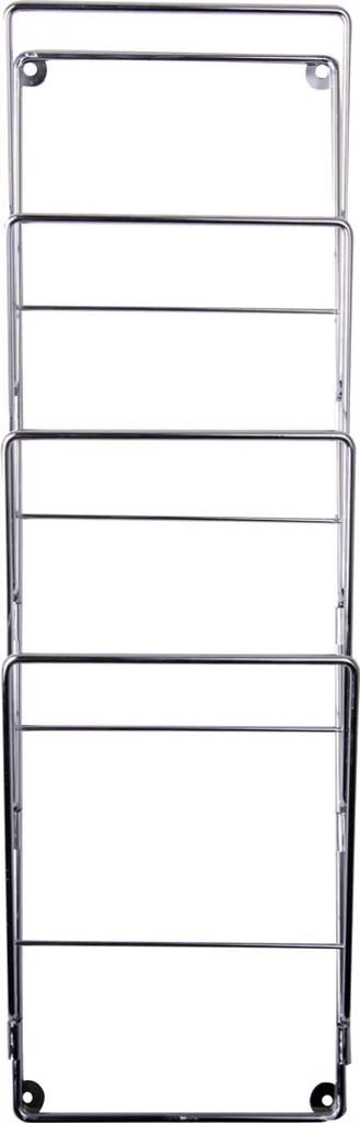Rangement magazines mural WIRE chromé 19x60 cm gain de place chic - 7