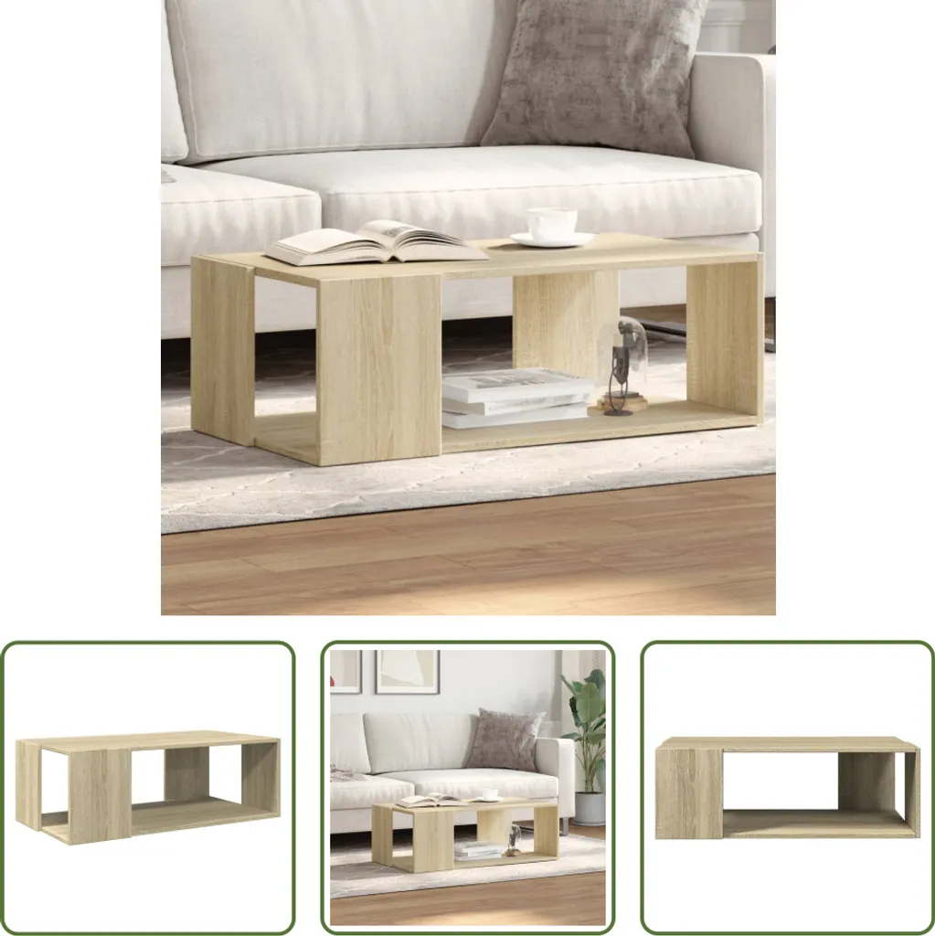 Tavolino Rovere Sonoma 89,5x48x30 cm - Mobile Soggiorno Moderno