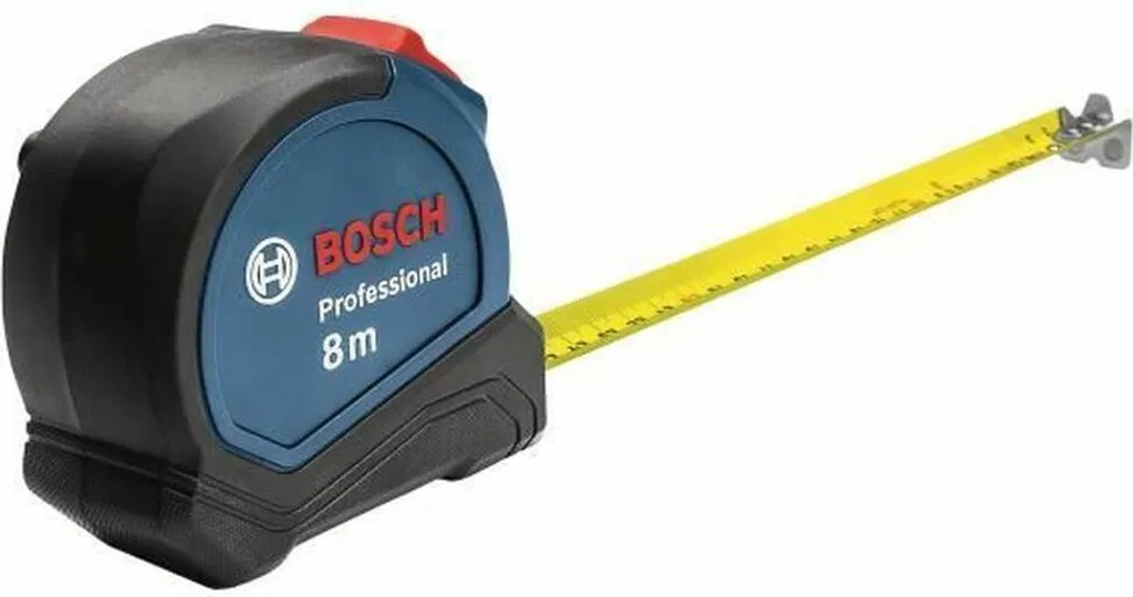 Mètre ruban Bosch 1600A01V3S de 8 m avec boîtier robuste antichoc