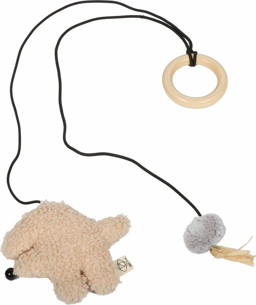 D&D Katzenspielzeug I Love Happy Cats "Bix" mit Holzring beige