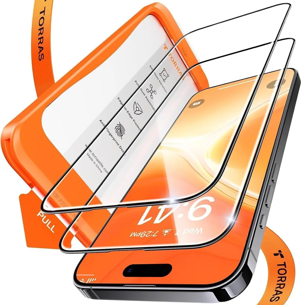 Verre Trempé iPhone 16 Plus Protection d'Écran Blindée 9H+ Double Pack