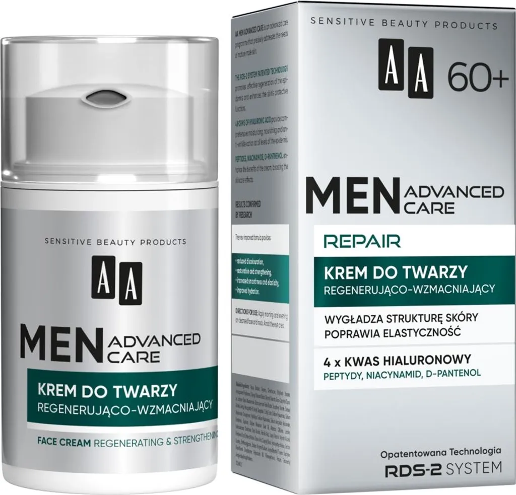 Crème visage régénérante Men Advanced Care Repair 60+ formule intense 50ml