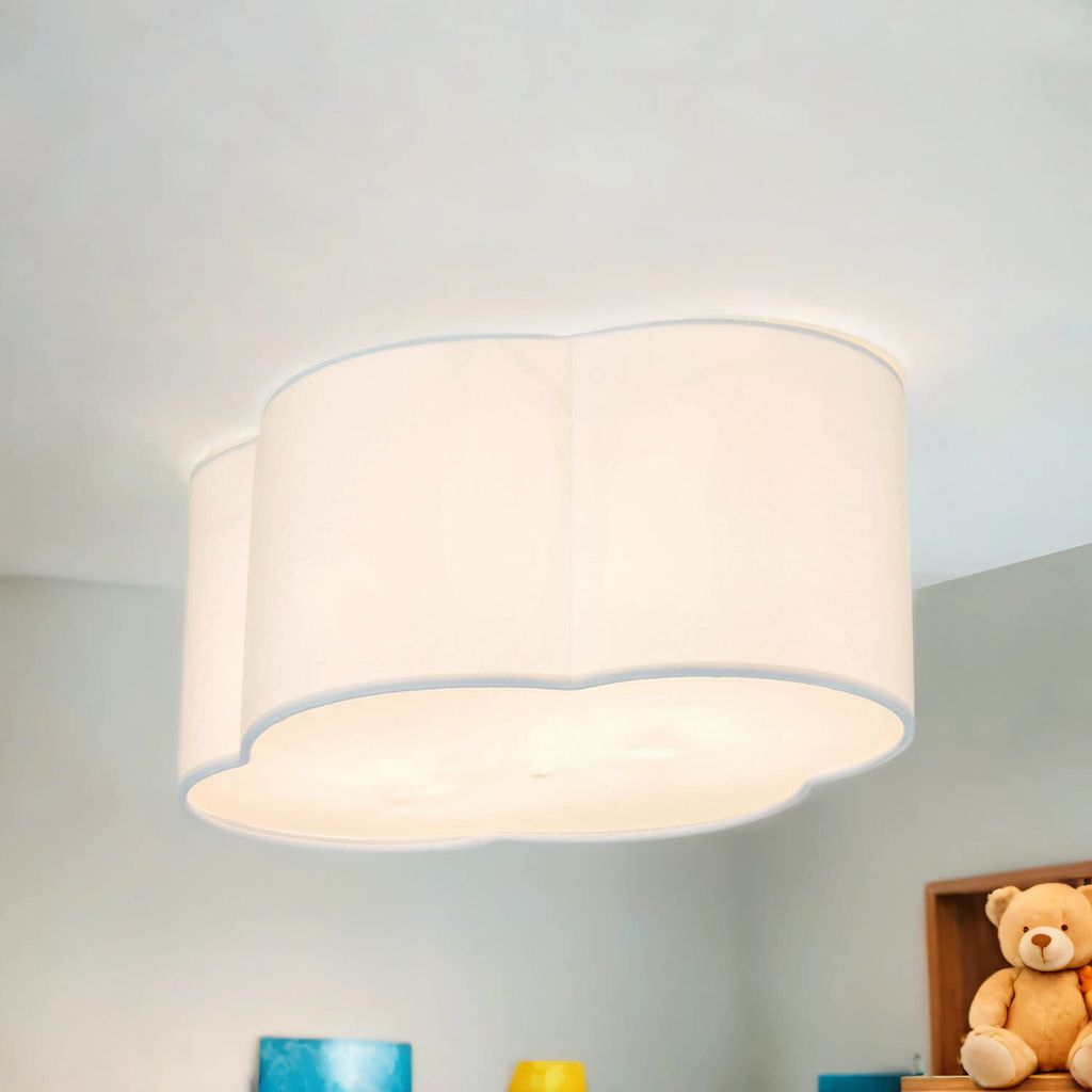 Wolkenlampe Weiß Kinderzimmer Magnetschirm 2x E27 Baby Kinder Deckenleuchte