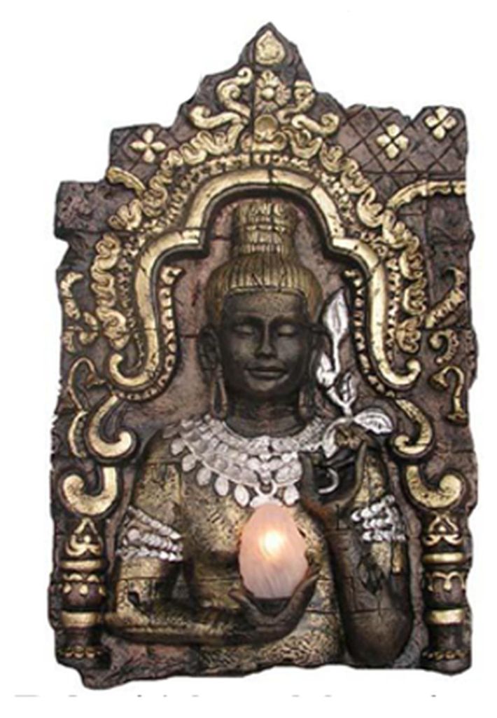 Deko Figur Statue Skulptur 107x60 cm Statuen Neu Buddha Wand Leuchte Lampe (B25)