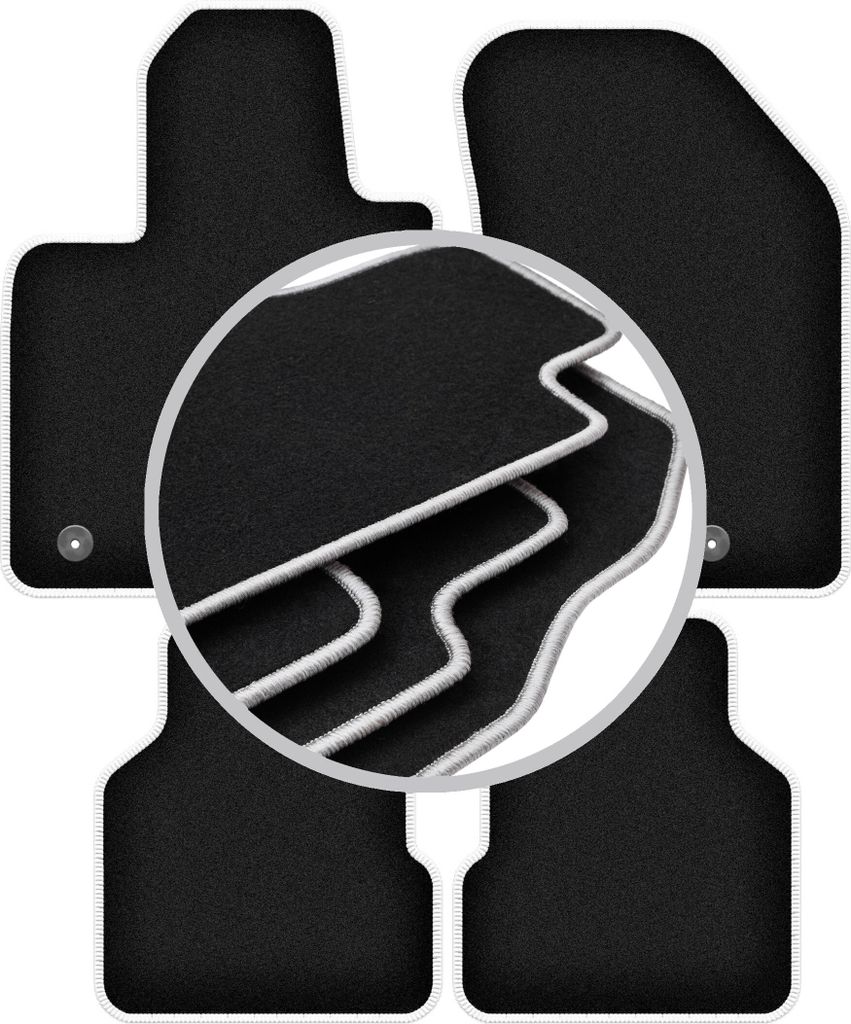 CARLUX-SILVER Autofußmatten für: Jeep Compass II MP SUV (2017-)