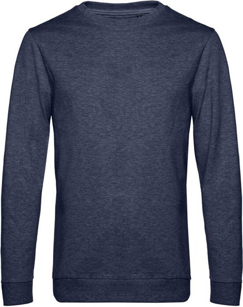 B&C - Sweatshirt für Herren, angesetzte Ärmel BC4680 (XS) (Marineblau meliert)