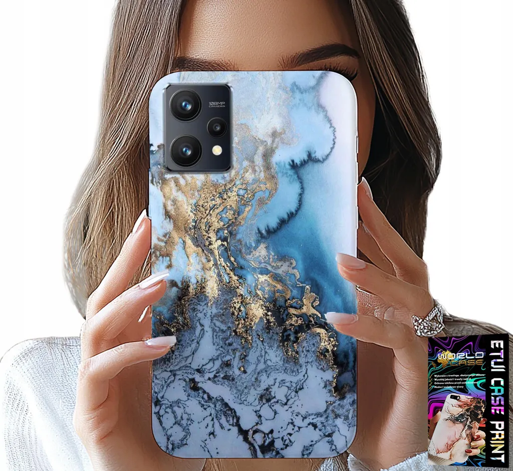 Custodia per Realme 9 Pro - Marmo Marmi Modelli femminili + Vetro