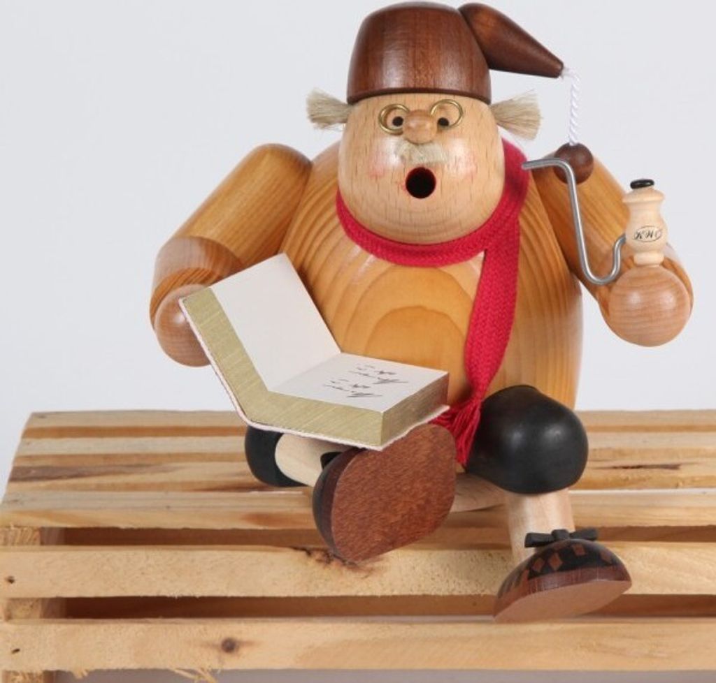 Geschichtenerzähler - Kantenhocker (15cm) Räuchermann von KWO