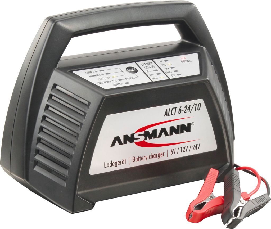 Ansmann ALCT6-24/10, 6/12/24 V, 10 A, 230 V, Zkrat, Černá, Obrázek produktu 