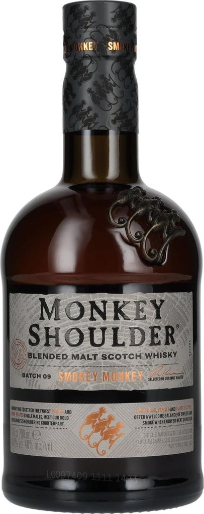 Monkey Shoulder SMOKEY MONKEY Blended Malt BATCH 9 40% Vol. Image du produit 
