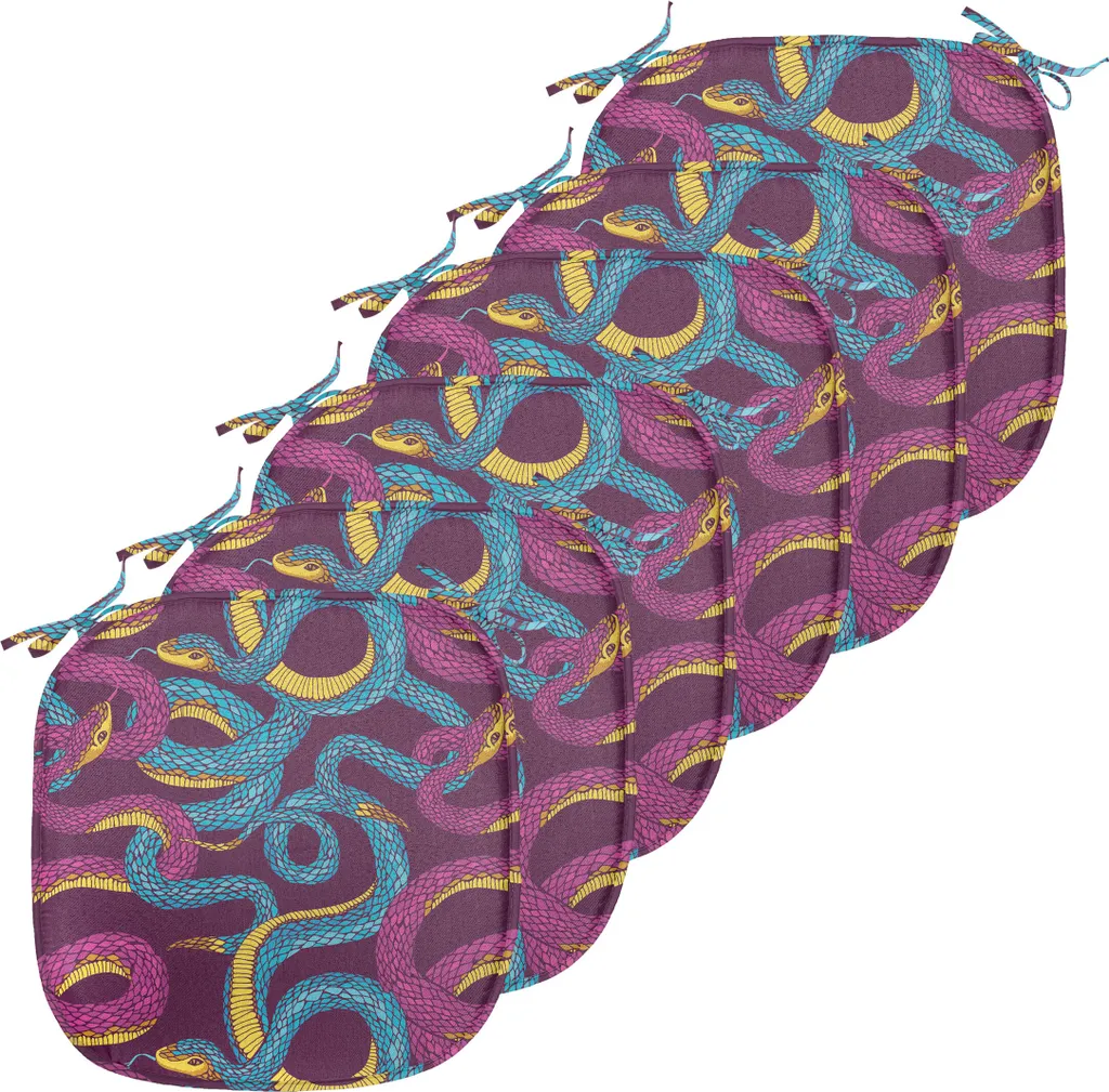 Galette de Chaise Imperméable 40x40 cm Lot de 6 Coussins de Cuisine Bleu