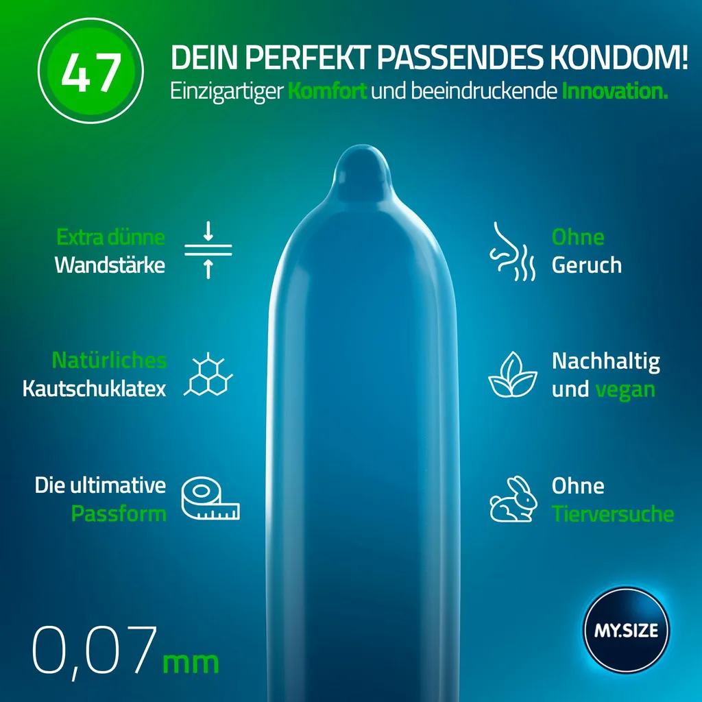 Préservatifs MY.SIZE Pro Taille 47 mm - Boîte de 10 Pièces Standard