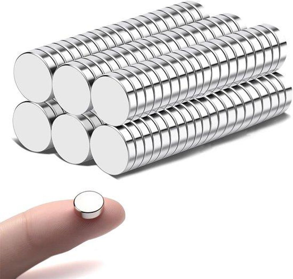 Neodymium-Magneten, 100 Stück, 2x1mm, stark, für Pinnwand, Basteln, Fotos