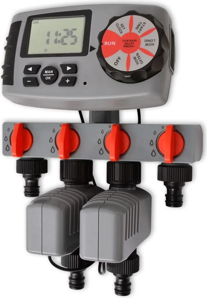 Contrôleur d'arrosage automatique pour potager et pelouse 4 zones 3V