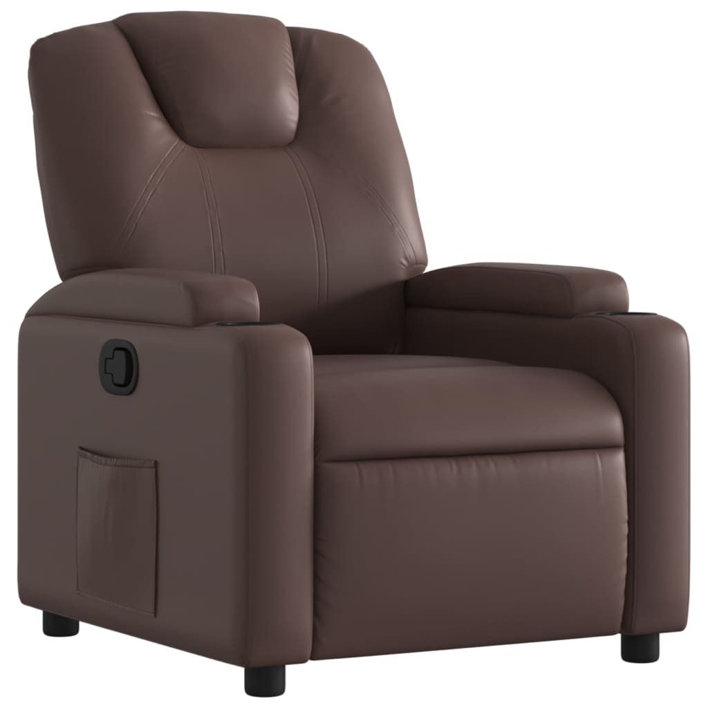 "2026 MODERNE"Relaxsessel- TV-Sessel - Einzelsofa elegantes Design - Braun Kunstleder - 74x88x97cm - Couchsessel NeuMöbel487315