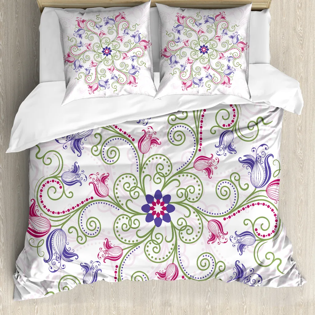 Copripiumino Viola Mandala ABAKUHAUS 200x200 - No Stiro Antiacaro