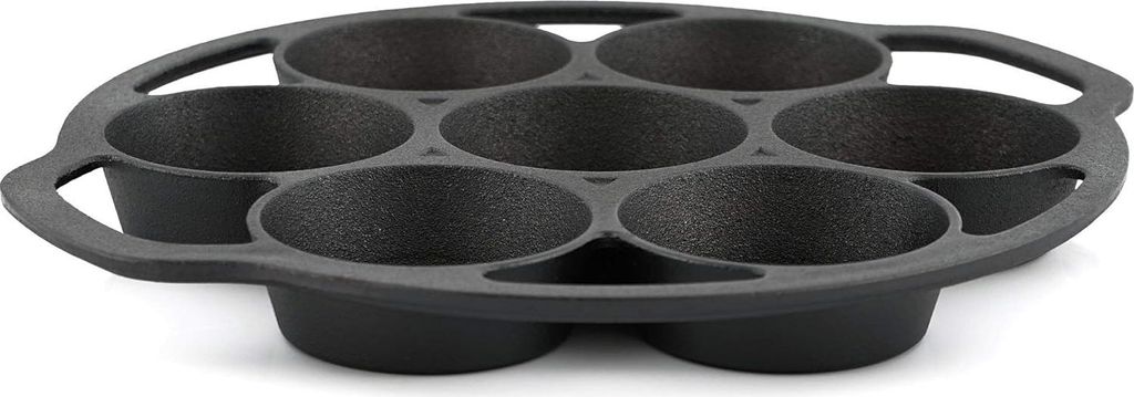 Gusseisen Muffinform - für 7 Muffins - vielseitig - 1 Stück