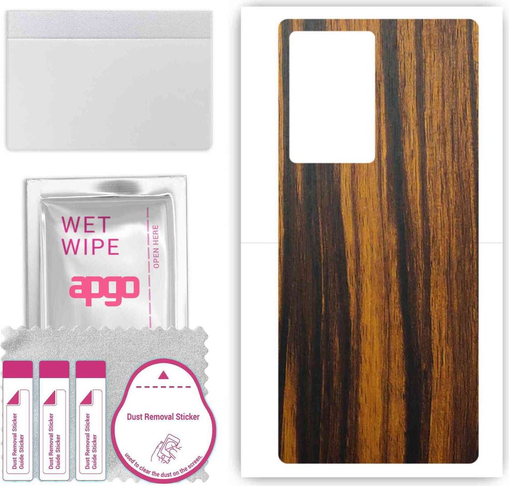apgo Rückseite Schutzfolie, Skin, kompatibel mit ZTE Axon 30 Ultra, Hinten Displayschutzfolie aus Vinylfolie, kratzfest, einfache Montage - Tigerwood