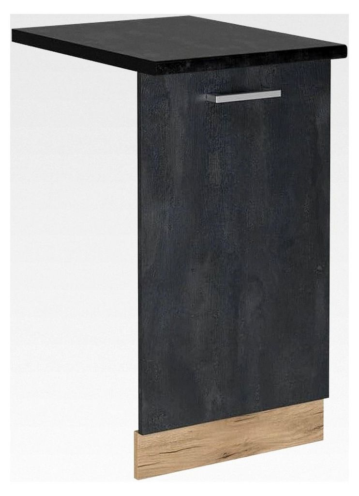 Geschirrspülblende R-Line, Fronttür für Geschirrspüler, Schwarz Beton, 45 cm, AP Anthrazit