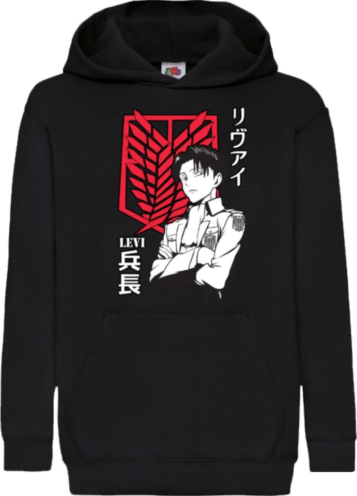 Kinder Kapuzenpullover Japan Anime Manga Attack Anime On Titan Mikasa Ackerman 02 Mikasa Strike, 9-11 Jahr - 140 / Schwarz