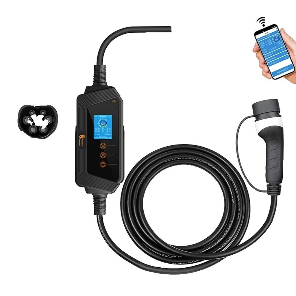Tragbares EV-Ladegerät, 22KW Leistung, IP66 wetterfest, 22KW APP KEIN Adapter