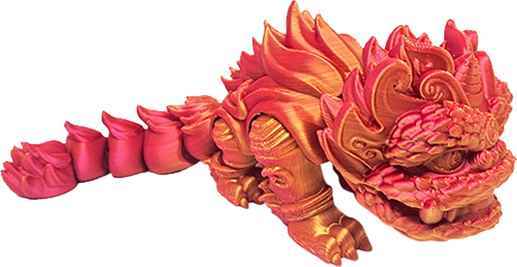 3D-gedruckte bewegliche Löwenfigur, flexible Gelenke, coole bunte chinesische Löwen-Actionfigur, Spielzeug, Schreibtisch-Dekoration, Ornament, Ki...