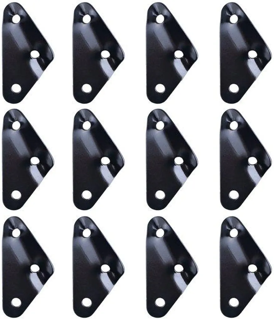 Boucles de réglage pour haubans de camping en alu noir - Pack de 12 pcs