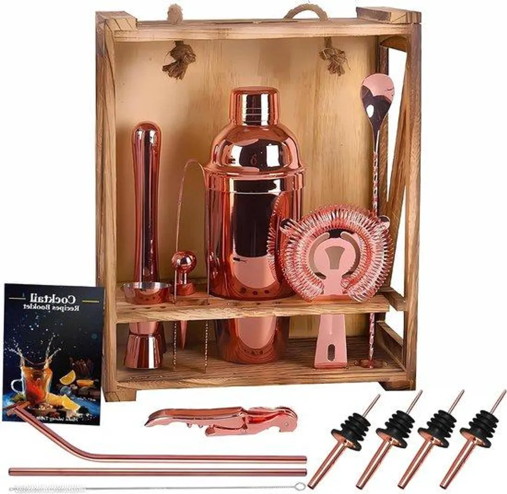 Ensemble de bar en bois rose 6 pièces pour salon élégant