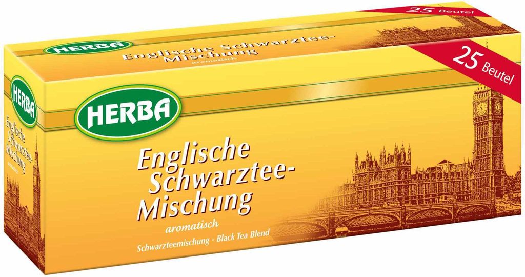 Herba Englische Schwarztee Mischung aromatisch 25 Beutel Herba Englische Schwarztee Mischung aromatisch 25 Beutel