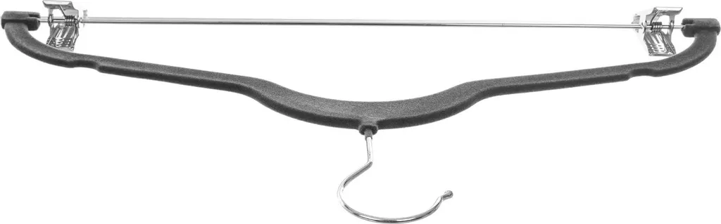 Cintres velours antidérapants avec pinces ajustables gris foncé x12 - 4