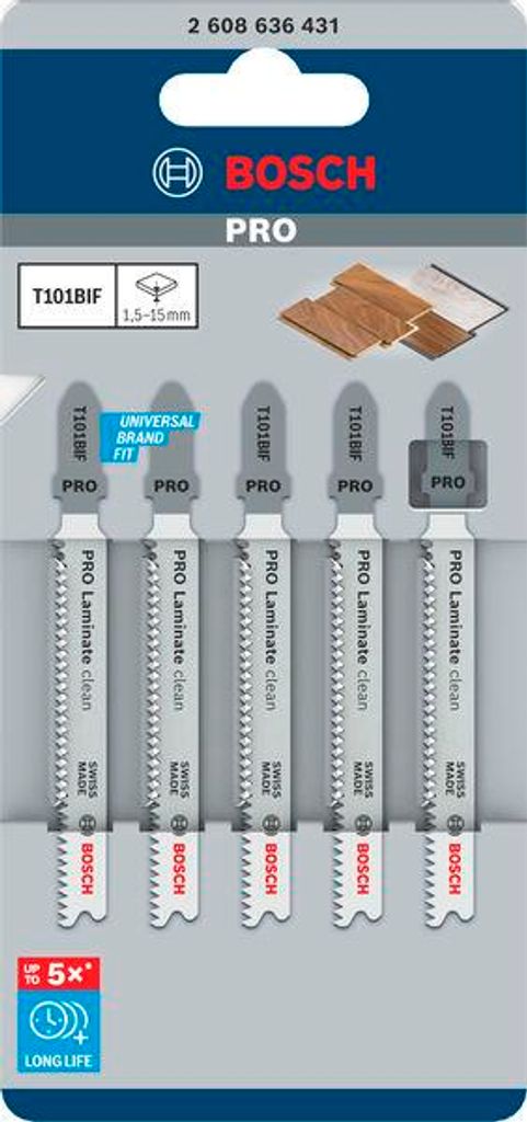 PRO Laminate clean T101BIF Stichsägeblatt, 83 mm, 5-tlg. Produktbild 