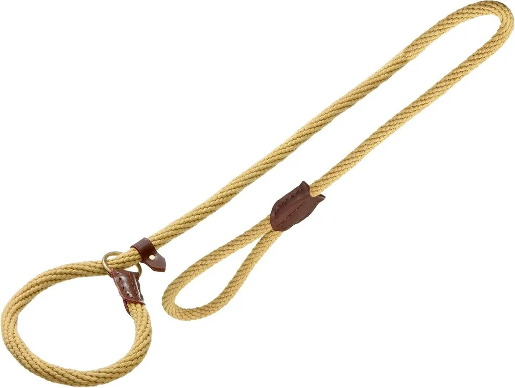 Guinzaglio da Caccia a Slitta Beige - Cotone Rinforzato 165 cm x 1,5 cm